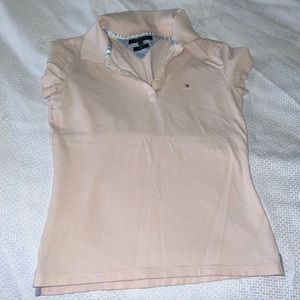 Baby pink Tommy Hilfiger collard button shirt slim fit